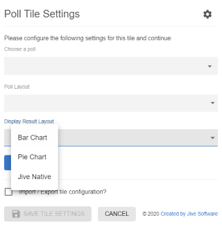 An example of Jive Poll tile configuration An example of Jive Poll tile configuration