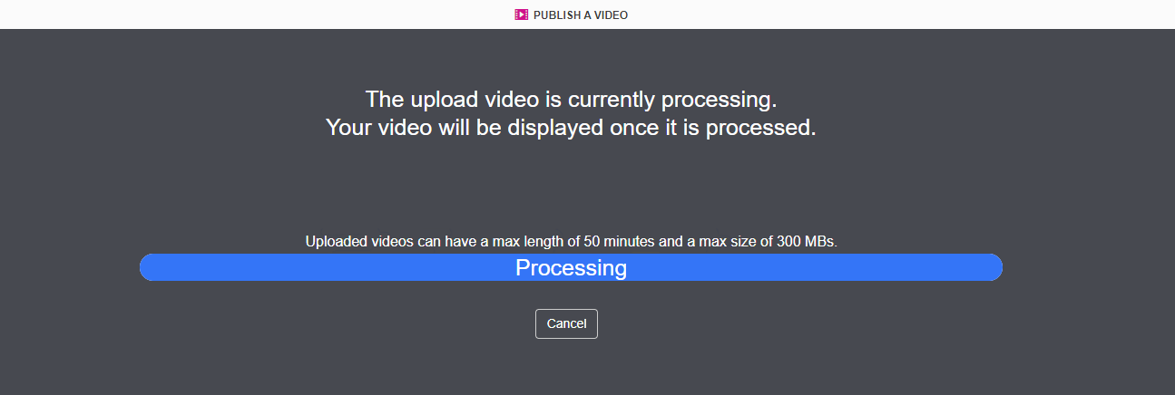 A screenshot of a video during the basic processing stage